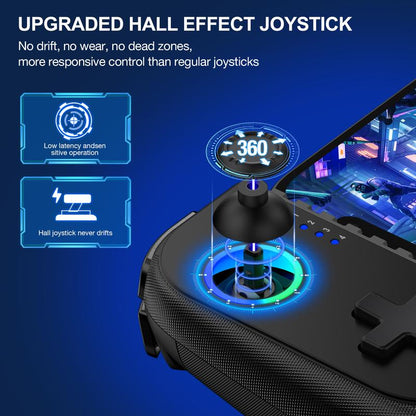 Mobile Gaming Controller for Iphone/Android Controller, Wireless Phone Game Controller Support Phone Case with RGB Light ,Hall Joystick, Turbo, Mobile Gaming Gamepad,Black