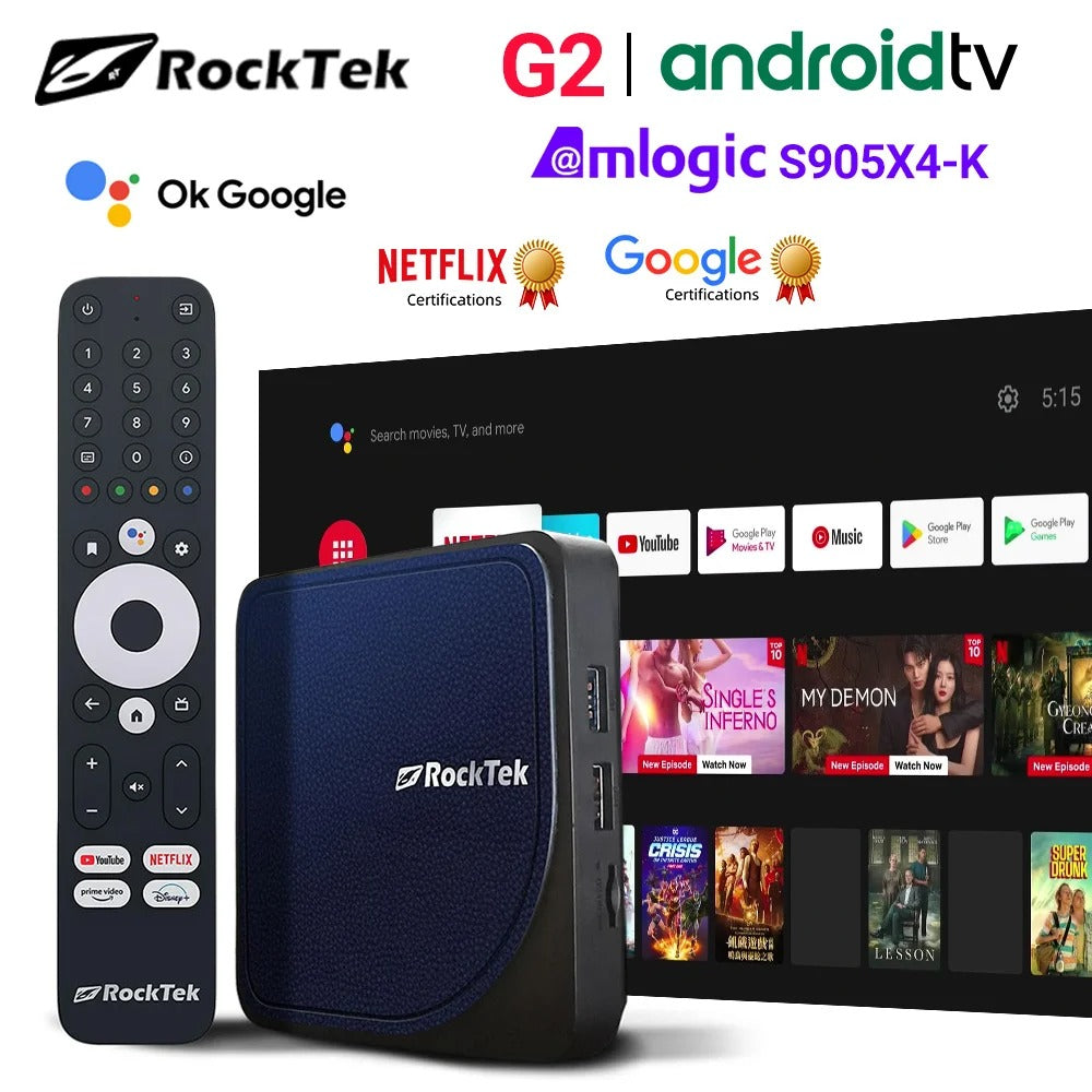 RockTek Android TV 12 Stream Box