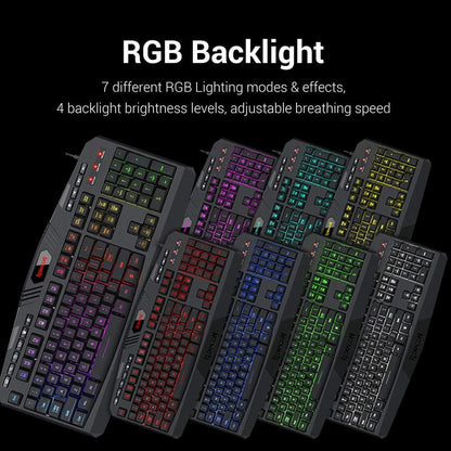 Redragon S101 Gaming Keyboard, M601 Mouse, RGB Backlit Gaming Keyboard, Programmable Backlit Gaming Mouse, Value Combo Set [New Version]