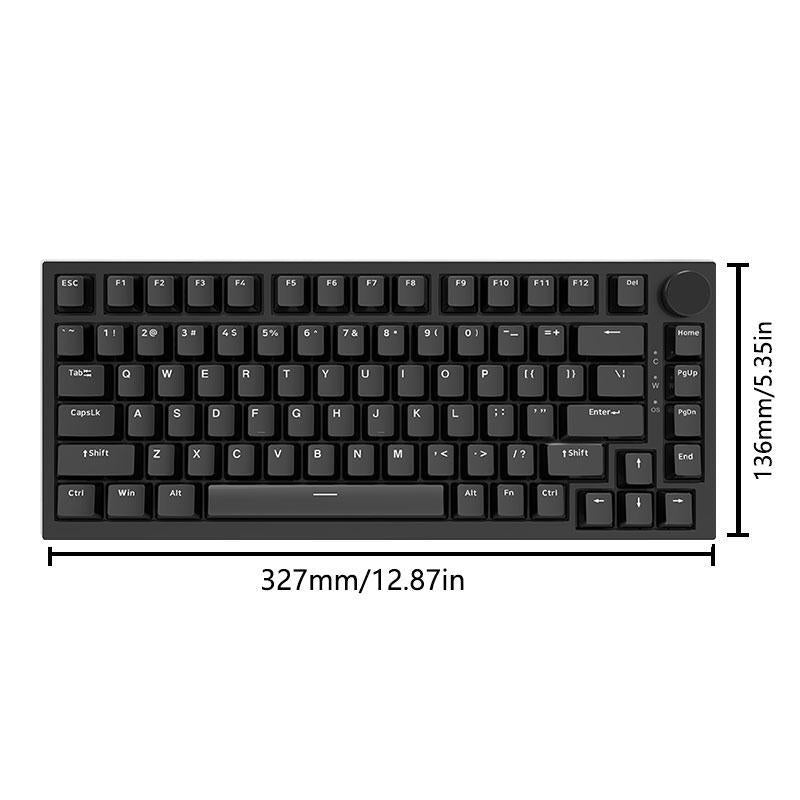 AJAZZ AK820 Wired Mechanical Keyboard, Side Engraved Keycap Keyboard, Full Key Hot Swap Gasket Structure Keyboard, Gaming Keyboard for Gaming, Gaming Keyboard, Gaming Room Accessories