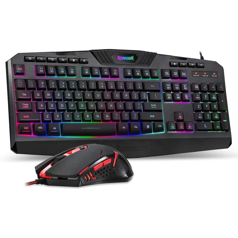 Redragon S101 Gaming Keyboard, M601 Mouse, RGB Backlit Gaming Keyboard, Programmable Backlit Gaming Mouse, Value Combo Set [New Version]